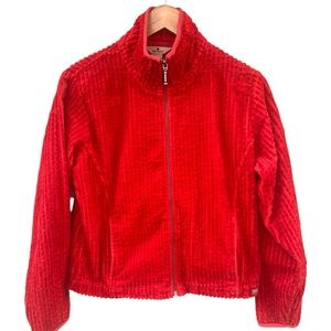 WOOLRICH Vintage corduroy zip up Woman’s jacket - Size S  - Bright Red/Orange.